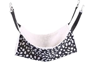 COJJ 1Pack Large Pet Cage Hammock Soft Plush Pet Cage Pet Warm Hanging House Bed for Ferret Rabbit Chinchilla Cat Guinea Pig