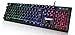 Price comparison product image NPET K10 Wired Backlit Floating Gaming Keyboard, Mechanical Feeling Rainbow Illuminated Gaming Keyboard for PC, Laptop, Computer