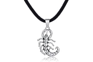 DonDon Herren Lederkette Leder Halskette 50 cm mit Edelstahl Anhänger Drache Thor Hammer Zahn Totenkopf Löwe und vielen weiteren