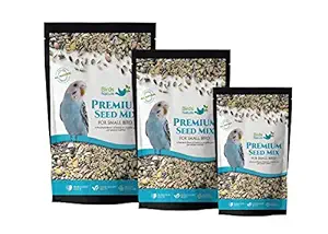 BirdsNature Premium Seed Mix for Small Birds , Parakeets, Budgies, Parrotlets, Canaries & Finches, Love Birds ,Small Hookbills . (500g)