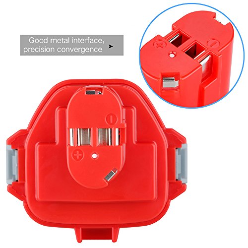 Powayup für Makita Akku 12V 3.0Ah Ni-Mh Batterie Werkzeugakkus ErsatzAkku 1222 12341220 12331235 1235B 1235F 2Packs - 5