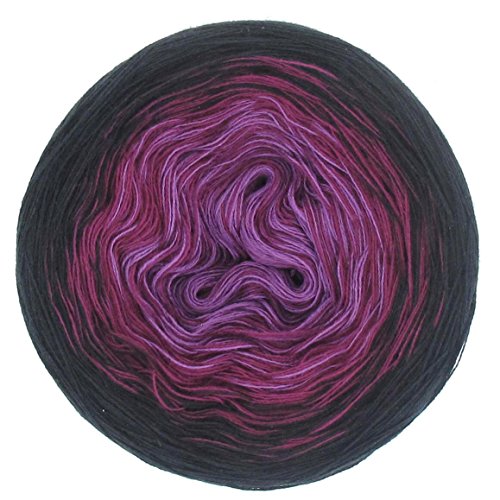 LoLa Farbverlaufsgarn Bobbel Baumwolle Dark Brombeere, Variante:3fach - 300g 1500m