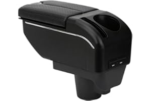 ZENVI Repose-bras Compatible with OPEL ASTRA H Accoudoirs 2004-2008 Console Centrale Accoudoir Style Double Porte Etre Utilise Comme Coudiere Pour Conducteur（Style Fibre Carbone）