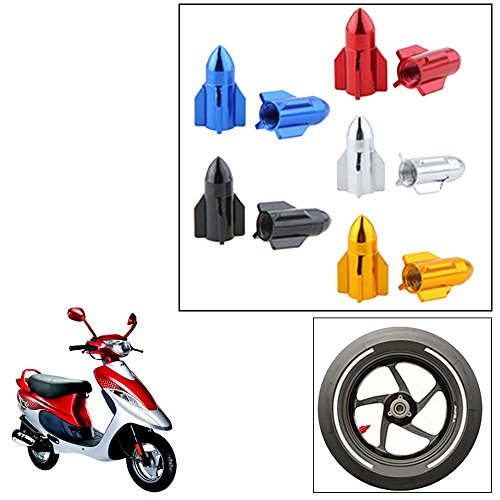 Vheelocityin Bullet Shape Multicolor Tyre Valve Cap (set of 2) For Tvs Scooty Pep Plus RS.99 (34.00% Off) - Amazon