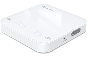 Báscula de Café Mini Recargable con Temporizador, Maestri House, Precisión 0.1g/2kg, para Espresso y Café de Filtro, Báscula Digital Portátil con Cronometraje Automático