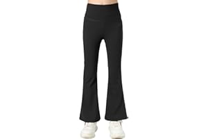KISLOVE Mädchen Flared Legging Hohe Taille Strentchy Tanz Yoga Sport Leggings Lange Hosen Kinder Hosen für 5-16 Jahre