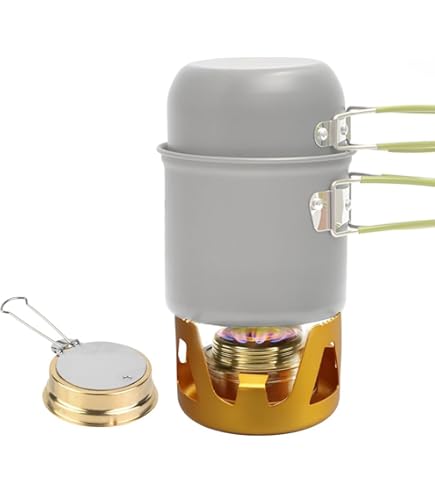 Petit Réchaud à Alcool De Poche Avec Casserole – Matériel De Camping, Fabrication Française