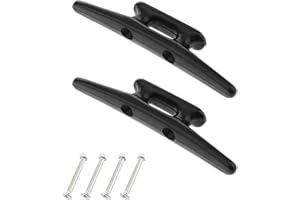 FUGLUS 2 pezzi Bitta per Barca,Bitta per Ormeggio,Galloccia Pinzette Bacinella in Nylon,Nere in Canoa in Nylon,Kayak Canoa Barca Marina Cornice di Ancoraggio,Accessori per Bitte per Ormeggio a Fune