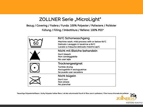 ZOLLNER® Steppdecke / Bettdecke / Steppbett / Sommerdecke 135×200 cm, Füllgewicht ca. 500 g, in weiteren Größen erhältlich, direkt vom Hotelwäschehersteller, Serie „MicroLight“ - 4