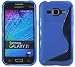 Produktbild S-Line TPU SchutzHülle für Samsung Galaxy J1 (J100H) Silikon Hülle in Blau @ Energmix