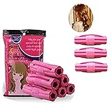 YiKiMira Lot de 12 bigoudis en silicone et mousse à utiliser pendant la nuit pour boucler les cheveux courts ou longs, sans chaleur