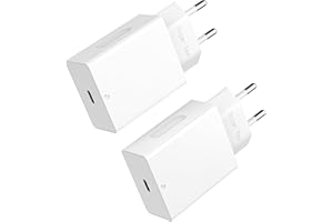 HECHOBO Cargador USB C 20W [2-Pack] Compatible para iPhone Rápida, para iPhone 16, 16ProMax, 16Pro, 15, 15Pro, 15ProMax, 14 Pro MAX, 13, 12, 11, SE, iPad, Galaxy, Pixel, Cargador USB C de 20W