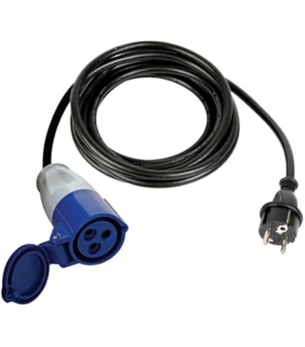 Alargador Industrial Hilark 3x2.5mm - Enchufe CEE 3 Pines - 3 Metros Azul Y Negro - IP44