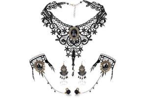 Xanthelle Steampunk Damen, Vampir Kostüm Damen Gothic Schmuck Für Vampire Necklace Vampire Accessoires