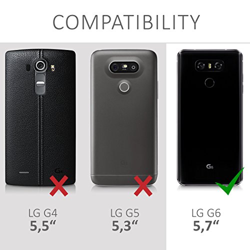kwmobile Funda para LG G6 - Carcasa Completa  360  de  Silicona  para m  vil - Cover Doble  Transparente 