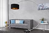 Design Bogenlampe PYTHON in schwarz gold Bogenleuchte mit Dimmer Stehleuchte - 4