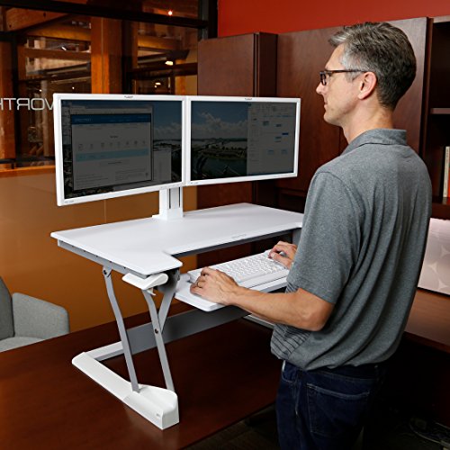 ERGOTRON WorkFit-TL Sitz-Steh-Schreibtisch-Arbeitsplatz weiss max. Belastung 18kg. - 3