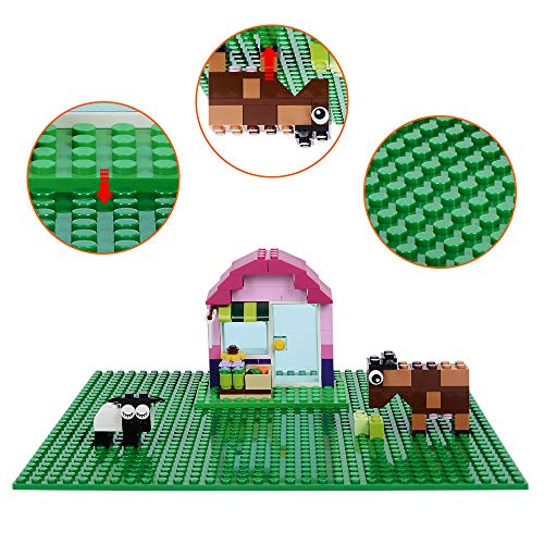 NextX 4 Piani Base Compatibili con Giochi di Costruzioni Classici - Piastre Doppio Spessore - Materiale Plastica ABS Non Tossico 3 lego NextX-4-Piastre-Base-Compatibili-con-Giochi-di-Costruzioni-Classici-Basi-in-Plastica-ABS-Non-Tossico-Dimensioni-25-x-25-cm