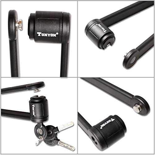 TONYON Fahrradschloss Faltschloss Kombinationsschloss Fahrrad Motorrad mit Rahmenhalterung Schwarz – DLYK1 165mm*65mm*48mm - 6