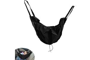 JANDH Organizer Auto, Nero Organizzatore Auto, Tasca Portaoggetti con Due Spallacci Regolabili e Cordino Termoretraibile su Entrambi i Lati per Diverse Opzioni di Stoccaggio