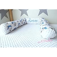 Piraten Bärchen Bettschlange bis 2m schwarz mit Name Bestickung