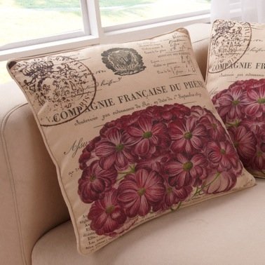 Kissenhülle im Shabby chic mit zauberhafter Bestickung in grün mit Vogel und Schmetterling - 3