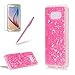 Produktbild Girlyard Silikon Glitzer Hülle für Samsung S8, Luxus Variable Farbe Pailletten Muster Shinning Case Weiche TPU Bling Backcover Ultra Dünn Flexibel Rubber Etui und Anti Rutsch Kratzfeste Schutzhülle für Samsung Galaxy S8 - Rosa