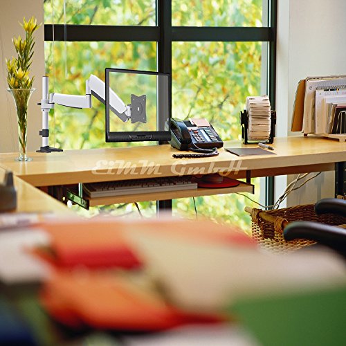 SAVONGA® TV / Monitor PROFESSIONAL Tischständer #202L mit Gasdruckfeder, 13″ bis 27″ Zoll, VESA 75×75, 100×100 - 8