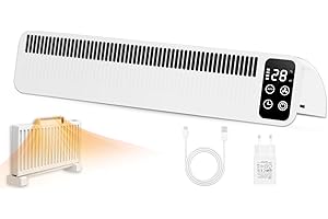 Warmfay Heizkörper Ventilator, Wiederaufladbar Heizungslüfter 2 Modi, Smart Heizverstärker mit 3 Geschwindigkeitsstufen & Zeitfunktion, Magnetische Heizungsventilator für Meisten Heizkörper - 1 Stück
