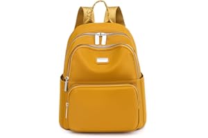 JIANLINST Rucksack Damen Klein Schulrucksack Cityrucksack Leichtgewicht Wasserdicht Reiserucksack Casual Daypack Golden