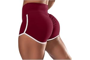 FULIDNGZG Shorts Mujer Leggins Cortos Elásticos Ropa Verano 2024 Gym Mallas Cortas Yoga Bermudas Fitness Short Deportivo Tiro Bajo Pantalones Cortos Push Up Running