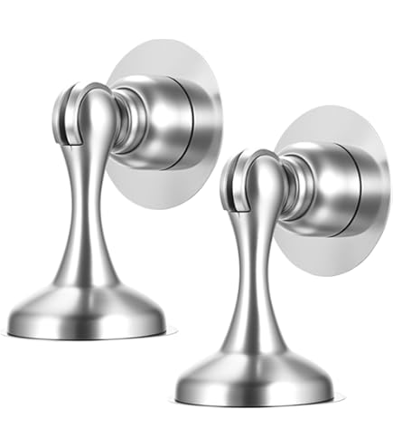 Jeu de butées de porte magnétiques 2 pièces avec support mural pour une
