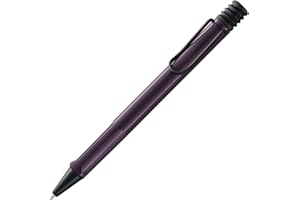 LAMY safari nowoczesny długopis 2D8 z wytrzymałego tworzywa sztucznego w kolorze fioletowo-malinowym z ergonomicznym uchwytem i metalowym klipsem, w zestawie wkład o dużej pojemności M 16 M, czarny
