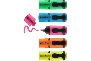 ‎EDDING edding 7 Mini Textmarker - Neon-Farben - 5 highlighter pens - Keilspitze 1-3 mm - Textmarker klein in trendigen Farben - für Bullet Journal, Schule, Uni oder Büro