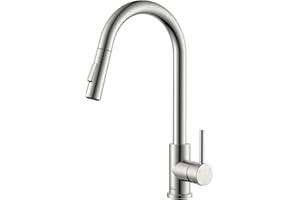 APPASO Grifo de Cocina, Grifo Cocina con Ducha extensible, Grifo Monomando con 2 Modos de Rociador, Grifo de Cocina sin Plomo 360° Acero Inoxidable