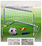 Kids Children Football Goal Post Net Ball With Pump Whistle Toy Indoor / Outdoor Soccer (Single) (Misc.)