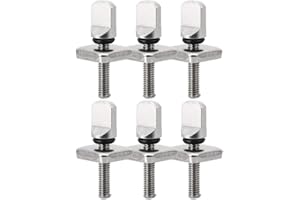 CENPEK Lot de 6 vis d'aileron en métal sans outil pour planche de surf, longboard, paddle et SUP