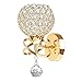 Produktbild ACZZ Klassische Vintage Kristall Wandleuchte E27 Basis Nacht Schlafzimmer Ball Wandleuchte Schöne Luxus Metall Wandleuchte Korridor Wohnzimmer Balkon Dekoration Innenbeleuchtung,Gold