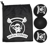 Conjunto de Pelotas de Masaje de Puntos Gatillo – Pelota Maní Doble de LaCrosse y Pelota Única de LaCrosse- Diseñadas para Liberación miofascial, terapia de puntos gatillo y masaje de tejido profundo. Rodillo de bola de masaje para auto masaje, fisioterapia, Crossfit y Yoga.