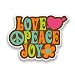 Produktbild 2 x LOVE PEACE Joy Vinyl Aufkleber Hippie Flower Power Reise # 7140 - 15cm/150mm Wide