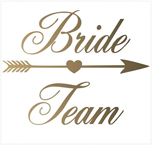 Bride Tribe/Crew/Squad - Easy Iron-On Vinyl Transfer for Hen Party/Do - Gold (More Colours available) (Bride Team)