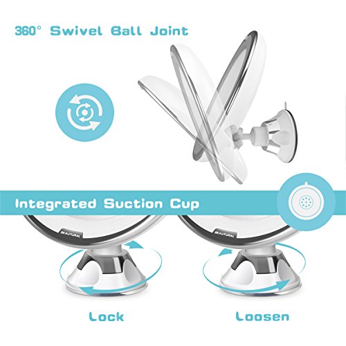 BEAUTURAL-Miroir-de-Maquillage-Grossissant-Lumineux-10x-LED-avec-1-Joint--Bille-et-Ventouse-360-Rotation-Ajustable-Fonctionne-avec-des-Piles