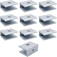 Lot De 8 Supports Pour étagère En Verre - Pince Réglable Pour Miroir Mural, Couleur Argent