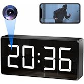 DateNexa 4K Mini Spy Camera Clock Hidden Surveillance WiFi Indoor - Black | 4K,170&deg; wide angle,Wi-Fi 2.4 and 5G,night vision,