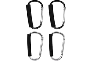 CHROMACRAFT 4 Grands Mousquetons, Mousquetons En Métal, Boucles De Poussette, Accessoires De Poussette, Boucles De Suspension Pour Attacher Des Objets