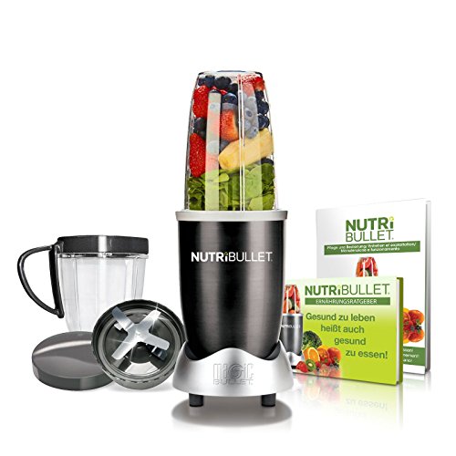 NutriBullet NB8SW Nhrstoff Extraktor Gesundheits-Set, 600 W, 20.000 Upm Smoothie Maker, schwarz