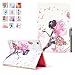 Produktbild iPad Air Hülle, Deenor Big butterfly girl Design Tasche PU Leder Abdeckung Stand Schutzhülle für Apple iPad Air (2013 Version). (Big butterfly girl)