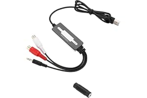 Socobeta Audio Capture USB Portable Audio Capture Adapter Konvertieren Sie Plattenspieler-Kassetten in MP3/WAV