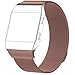 Produktbild Armband für Fitbit Ionic , FEITONG Milanese Edelstahl Uhrenarmband Zubehör Sport Watchband Straps für Fitbit Ionic (238mm, Braun)