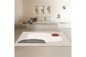 SHIPKEY Light Grey Area Rugs 4x5.3 Feet (120x160 cm) Soft Indoor Rugs, Fluffy Shaggy Carpet for Bedrooms, Living Room, Home Décor (Sunrise)